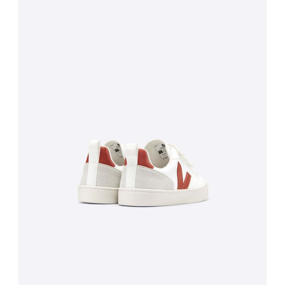 Veja V-10 CWL Schoenen Kinderen White/Burgundy | BE 785ILH